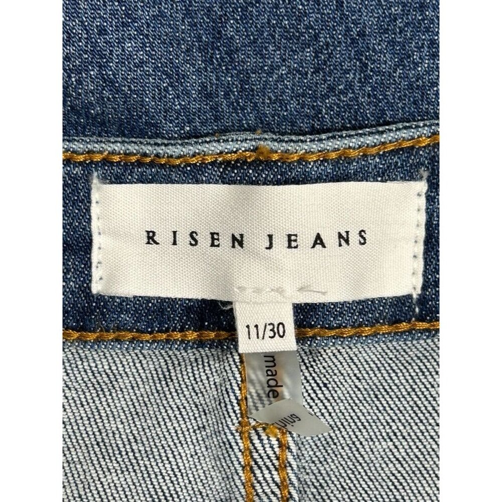 Risen High Rise Wide Cuffed Straight Denim Jeans - Sz 11/30 - NWT - Picture 5 of 9